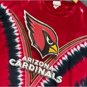 Vtg Majestic Arizona Cardinals Tshirt XL NFL Tie Dye All Over Graphic Tee